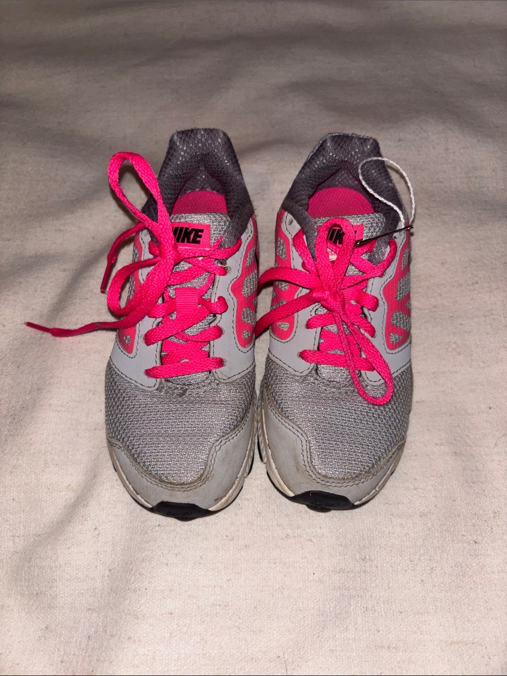 Nike Kids Gray and Hot Pink Athletic Sneakers